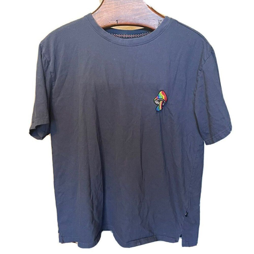 Various Artists Men’s Rainbow Magic Mushroom Embroidered Tee Size XL